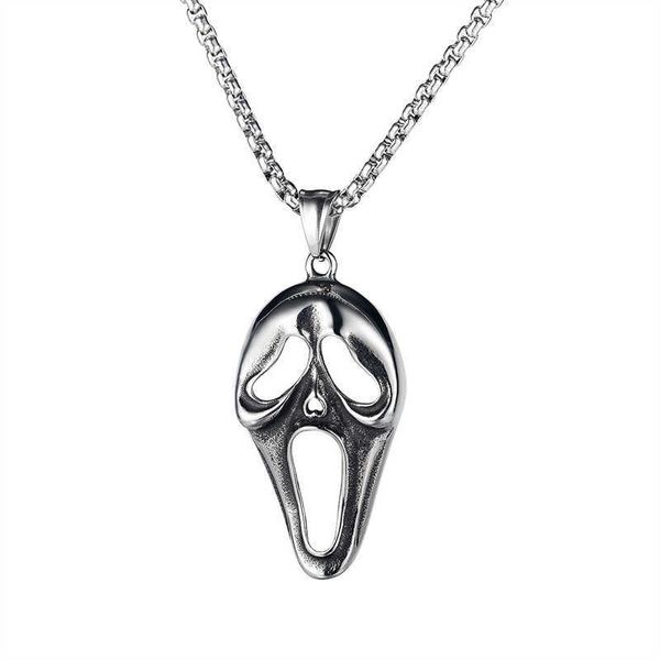 pendant necklaces fashion street personality screaming skull mask pendant necklace retro punk hip hop stainless steel necklace jewelry gift, Silver
pendant necklaces fashion street personality screaming skull mask pendant necklace retro punk hip hop stainless steel necklace jewelry gift, Silver