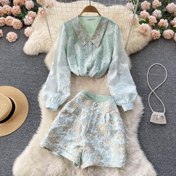 dress 2022 european and american new women's lantern sleeves retro printed shirt laceup shorts twopiece suit trend, White
dress 2022 european and american new women's lantern sleeves retro printed shirt laceup shorts twopiece suit trend, White