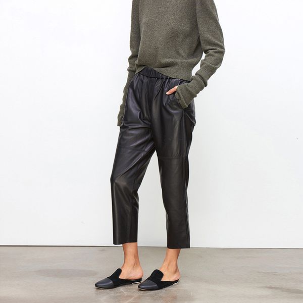 women's pants capris genuine leather harem pants women real sheepskin trousers high elastic waist streetwear plus size pants y2k za fas, Black;white
women's pants capris genuine leather harem pants women real sheepskin trousers high elastic waist streetwear plus size pants y2k za fas, Black;white