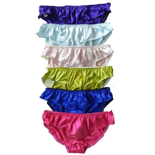 6pcs women's silk bikini underwear briefs255b, Black;pink
6pcs women's silk bikini underwear briefs255b, Black;pink