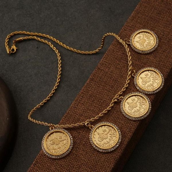 pendant necklaces gold plating coin necklace with ed chain turkish french design bridal muslim wedding jewelrypendant260f, Silver
pendant necklaces gold plating coin necklace with ed chain turkish french design bridal muslim wedding jewelrypendant260f, Silver