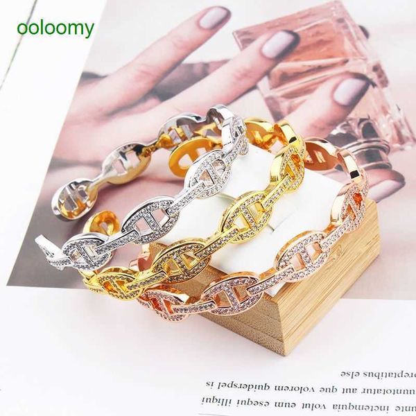 hemres designer bracelet gold bracelet for women cold wind ins bracelet ring adjustable full diamond women's versatile jewelry pig nose, Black
hemres designer bracelet gold bracelet for women cold wind ins bracelet ring adjustable full diamond women's versatile jewelry pig nose, Black