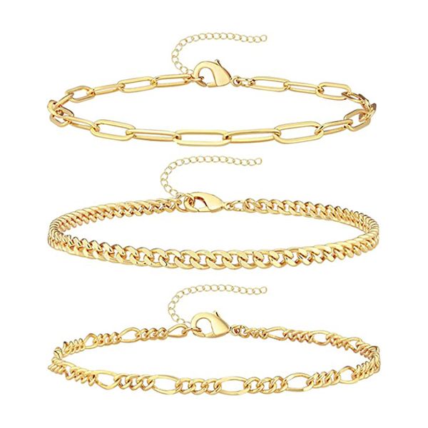 italian style snake figaro cuban paperclip link chain hip hop bulk jewelry 18k gold plated men women stacking chain bracelets, Black
italian style snake figaro cuban paperclip link chain hip hop bulk jewelry 18k gold plated men women stacking chain bracelets, Black