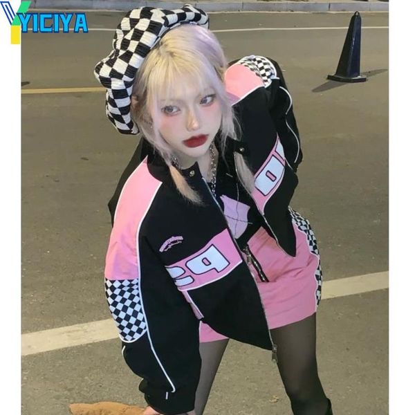 dress yiciya two piece set bomber woman varsity jacket and skirts racing suit american baseball jackets skirt sets 2022 winter coat, White
dress yiciya two piece set bomber woman varsity jacket and skirts racing suit american baseball jackets skirt sets 2022 winter coat, White