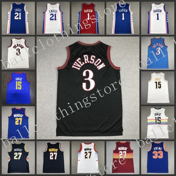 basketball mens jersey 27 murray 33 ewing 3 iverson 21 embiid 1 harden 15 jokic jerseys s-2xl, Black;red
basketball mens jersey 27 murray 33 ewing 3 iverson 21 embiid 1 harden 15 jokic jerseys s-2xl, Black;red