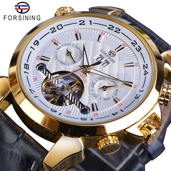 forsining automatic mechanical men's watch fashion golden tourbillon moonphase date genuine leather business sports montre ho253d, Slivery;brown
forsining automatic mechanical men's watch fashion golden tourbillon moonphase date genuine leather business sports montre ho253d, Slivery;brown
