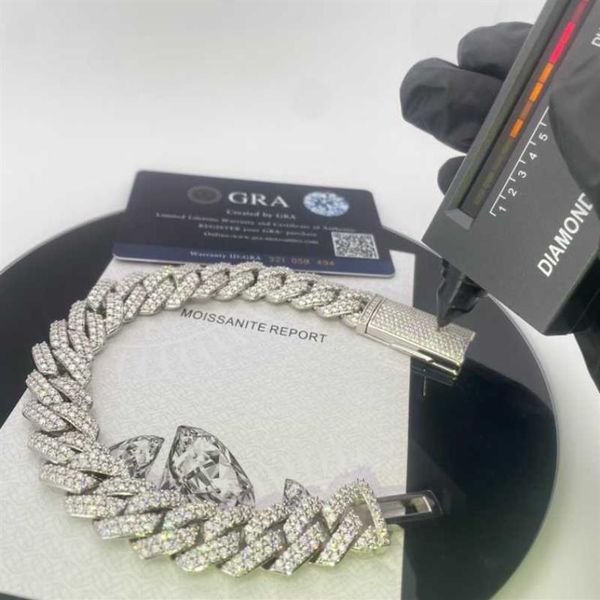 designer jewelry whole hip hop jewelry 15mm vvs moissanite chain bracelet s925 iced out long box clasp diamond cuban link brac2251, Silver
designer jewelry whole hip hop jewelry 15mm vvs moissanite chain bracelet s925 iced out long box clasp diamond cuban link brac2251, Silver