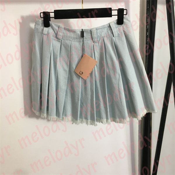 women denim skirts summer short dress designer letter high waist pleated skirt, Black
women denim skirts summer short dress designer letter high waist pleated skirt, Black