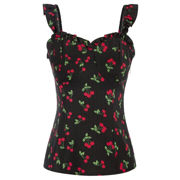 tanks belle poque women's sleeveless ruffle strap tank slim shirts 1950s pin up blouse vintage smocked back slim fit tunic a3, Black;white
tanks belle poque women's sleeveless ruffle strap tank slim shirts 1950s pin up blouse vintage smocked back slim fit tunic a3, Black;white