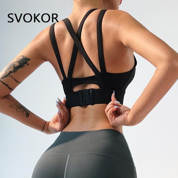 tanks svokor high support sports women fitness gym crop push up workout padded underwear halter elastic tank cross back bras, Black;white
tanks svokor high support sports women fitness gym crop push up workout padded underwear halter elastic tank cross back bras, Black;white