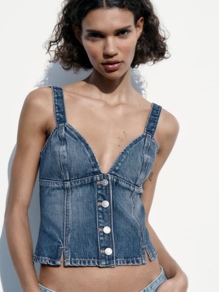 camisoles tanks women denim corset camisole sleeveless single breasted elastic back tanks summer casual backless versatile sling 230421, Black;white
camisoles tanks women denim corset camisole sleeveless single breasted elastic back tanks summer casual backless versatile sling 230421, Black;white