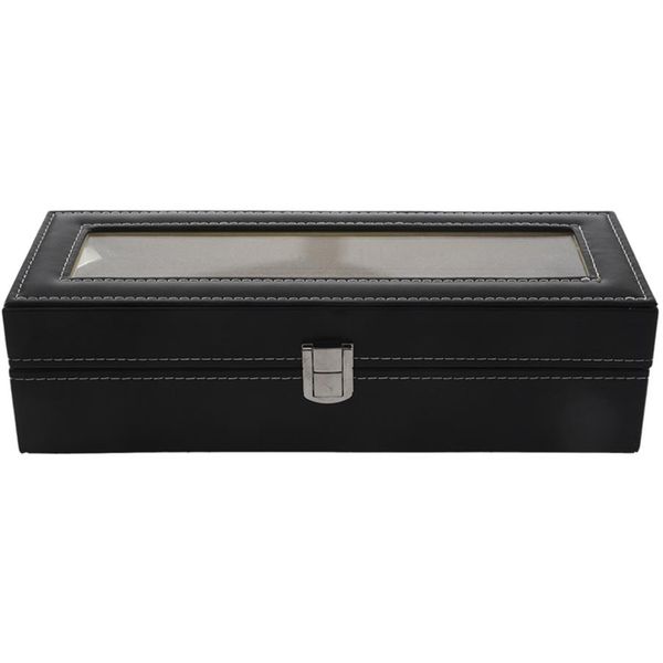 watch case leather watch box jewelry box gift for men 6 compartments - black259m, Black;blue
watch case leather watch box jewelry box gift for men 6 compartments - black259m, Black;blue