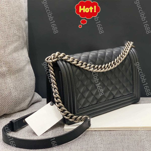 10a mirror quality designer medium 25cm boy bag womens classic flap quilted purse luxury caviar lambskin handbag tier crossbody black should
10a mirror quality designer medium 25cm boy bag womens classic flap quilted purse luxury caviar lambskin handbag tier crossbody black should