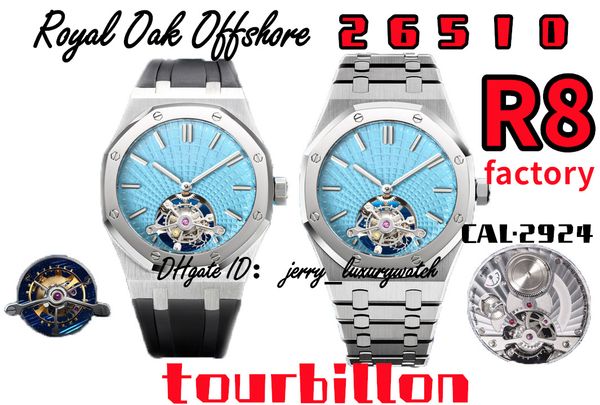 r8 26510 v3 men's luxury watch tourbillon , cal.2924 movement, power storage 68 hours, 41mm, thickness of 11.2mm, 316l fine steel two, Slivery;brown
r8 26510 v3 men's luxury watch tourbillon , cal.2924 movement, power storage 68 hours, 41mm, thickness of 11.2mm, 316l fine steel two, Slivery;brown