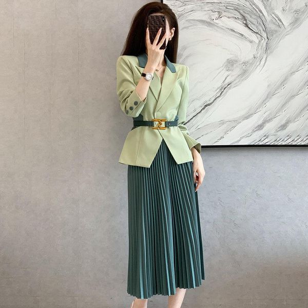 pants 2022 women spring autumn new 2 piece set female long sleeve jackets and pleated skirt ladies solid blazer suits with belt l45, White
pants 2022 women spring autumn new 2 piece set female long sleeve jackets and pleated skirt ladies solid blazer suits with belt l45, White