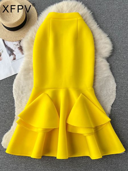 skirts xfpv women's slim ruffled high waist hip wrap solid color long skirt y2k ladies sweet korea chic spring summer 2023 sm75 230420, Black
skirts xfpv women's slim ruffled high waist hip wrap solid color long skirt y2k ladies sweet korea chic spring summer 2023 sm75 230420, Black