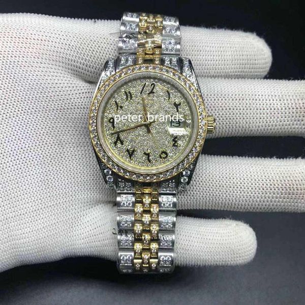 full diamond arabic numeral dial watch women size 36mm luxury iced out watch automatic silver gold two tone stainless diamond lady173o, Slivery;brown
full diamond arabic numeral dial watch women size 36mm luxury iced out watch automatic silver gold two tone stainless diamond lady173o, Slivery;brown