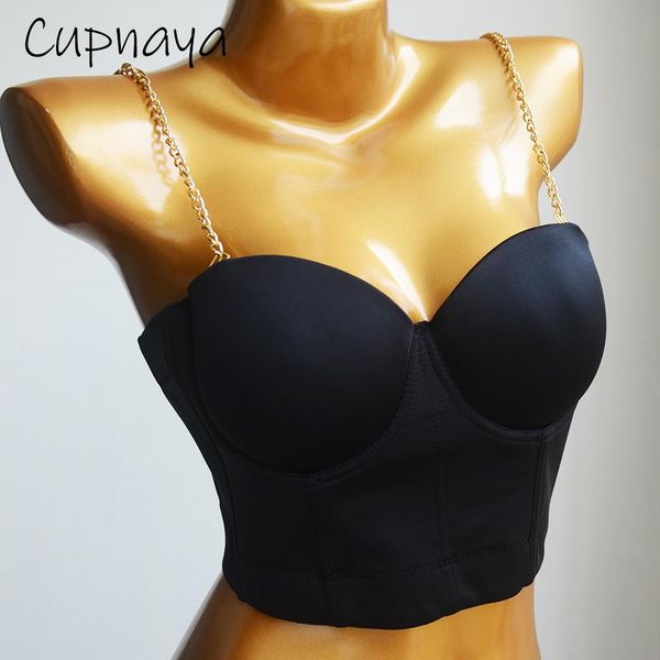 t-shirt cupnaya removable chains strap women padded crop push up bustier corset inside camisole group girls dance tube vest, White
t-shirt cupnaya removable chains strap women padded crop push up bustier corset inside camisole group girls dance tube vest, White