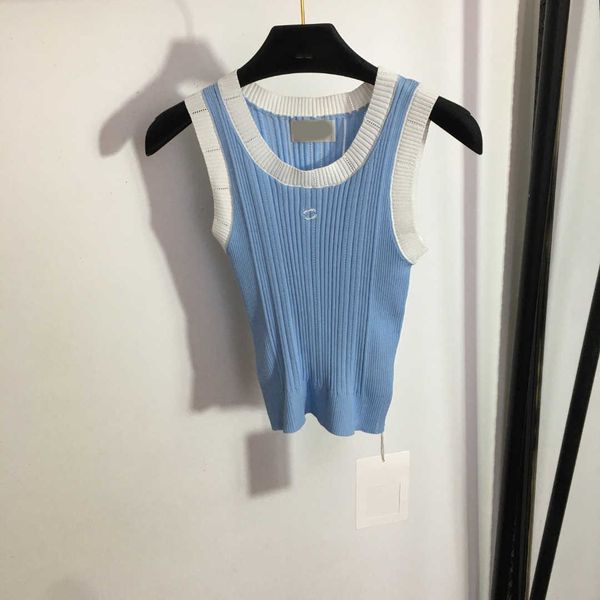 23ss womens tanks camis womens designer clothing vest camis tank round neck little heong fung keng striped color matching knitted vest women, White
23ss womens tanks camis womens designer clothing vest camis tank round neck little heong fung keng striped color matching knitted vest women, White