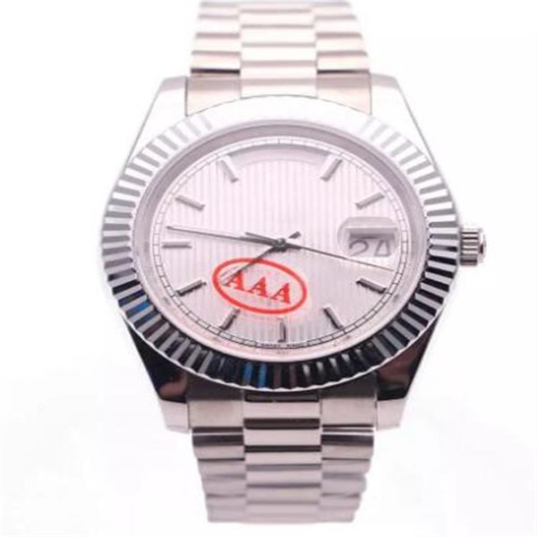 36 luxury men's watch daydate style white striped dial sapphire glass automatic movement 316l stainless steel st253c, Slivery;brown
36 luxury men's watch daydate style white striped dial sapphire glass automatic movement 316l stainless steel st253c, Slivery;brown