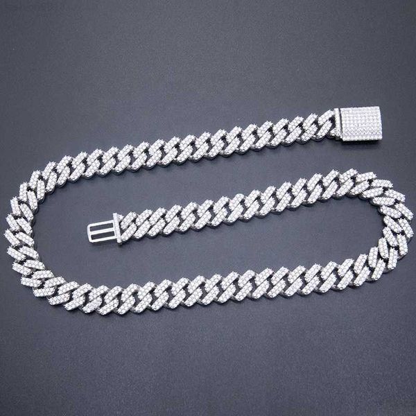 hip hop bling 2 row moissanite diamond cuban chain necklace 12mm 24" cuban link chain, Silver
hip hop bling 2 row moissanite diamond cuban chain necklace 12mm 24" cuban link chain, Silver