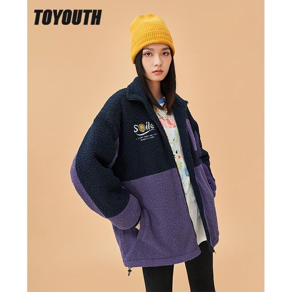 leather toyouth women plush coat 2022 winter long sleeve stand collar loose polar fleece jacket with large pocket warm casual outwear, Black
leather toyouth women plush coat 2022 winter long sleeve stand collar loose polar fleece jacket with large pocket warm casual outwear, Black