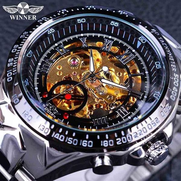 winner classic series golden movement inside silver stainless steel mens skeleton watch brand luxury fashion automatic watch w304z, Slivery;brown
winner classic series golden movement inside silver stainless steel mens skeleton watch brand luxury fashion automatic watch w304z, Slivery;brown