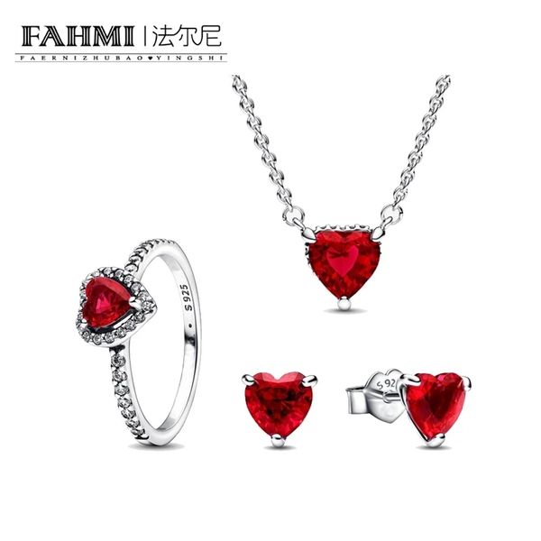 fahmi 925 sterling silver ring necklace stud earrings ruby red sparkling statement heart jewelry set for women valentine's day gift, Slivery;golden
fahmi 925 sterling silver ring necklace stud earrings ruby red sparkling statement heart jewelry set for women valentine's day gift, Slivery;golden