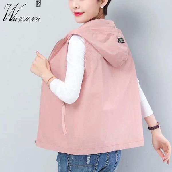 vests oversized 5xl pink hooded vest women 2022 spring summer thin liner loose sleeveless jacket casual pocket zipper chaleco mujer, Black;white
vests oversized 5xl pink hooded vest women 2022 spring summer thin liner loose sleeveless jacket casual pocket zipper chaleco mujer, Black;white