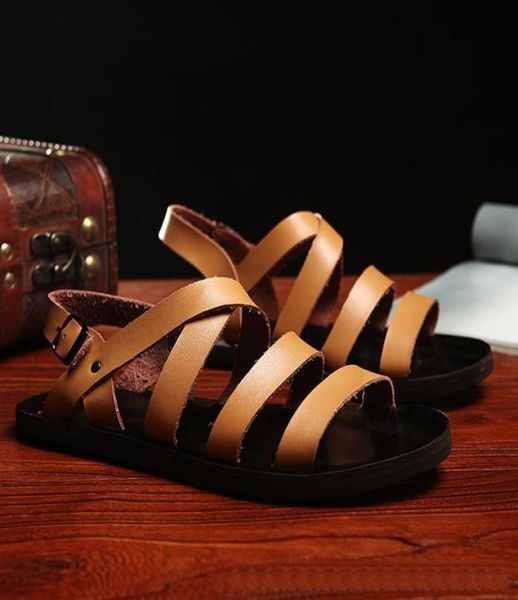 new mens genuine leather sandals men beach sandals men gladiator comfortable buckle sandal summer hand made shoes for men zy9992921062, Black
new mens genuine leather sandals men beach sandals men gladiator comfortable buckle sandal summer hand made shoes for men zy9992921062, Black