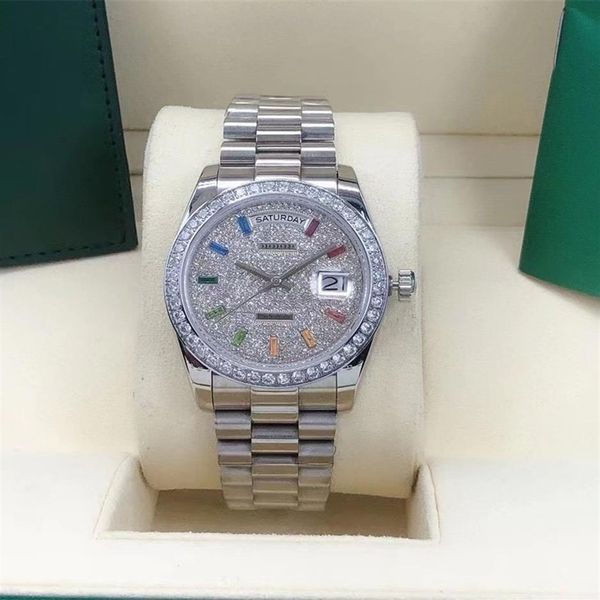 diamond fashion mens womens watch mechanical automatic 36mm bezel sapphire ladies dress watches stainless steel brace299d, Slivery;brown
diamond fashion mens womens watch mechanical automatic 36mm bezel sapphire ladies dress watches stainless steel brace299d, Slivery;brown