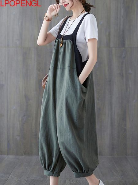 capris woman's sleeveless high waist jumpsuits summer women retro patchwork wide leg overalls female anklelength harem pants rompers, Black;white
capris woman's sleeveless high waist jumpsuits summer women retro patchwork wide leg overalls female anklelength harem pants rompers, Black;white