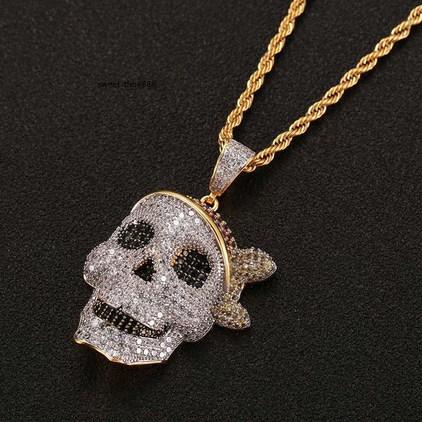 men skull pendant necklace personality chain gold silver iced out cubic zirconia hip hop rock jewelry
men skull pendant necklace personality chain gold silver iced out cubic zirconia hip hop rock jewelry