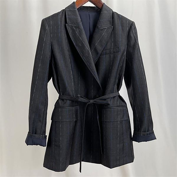 fur classic double breasted blazer women's spring laceup coat women's short striped 100% wool suit collar casual women's comm, Black
fur classic double breasted blazer women's spring laceup coat women's short striped 100% wool suit collar casual women's comm, Black