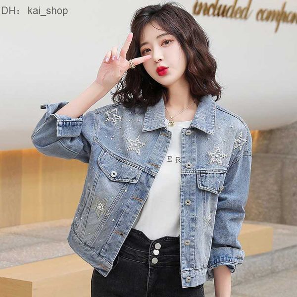 women's jackets denim coat new spring autumn small versatile short stapled beaded diamond fashion1, Black;brown
women's jackets denim coat new spring autumn small versatile short stapled beaded diamond fashion1, Black;brown