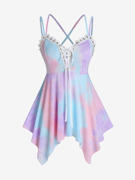tanks rosegal spaghetti strap tie dye tank women's lace up handkerchief camis 4xl summer colorful crisscross backless vests, Black;white
tanks rosegal spaghetti strap tie dye tank women's lace up handkerchief camis 4xl summer colorful crisscross backless vests, Black;white