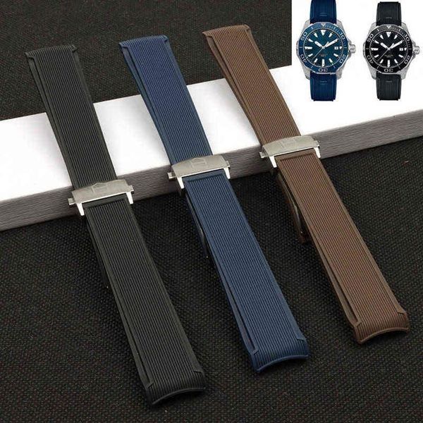 22mm new style rubber strap waterproof bracelet band for tag heuer aquaracer 300 way201b calibre 5 accessories h2204192730, Black;brown
22mm new style rubber strap waterproof bracelet band for tag heuer aquaracer 300 way201b calibre 5 accessories h2204192730, Black;brown