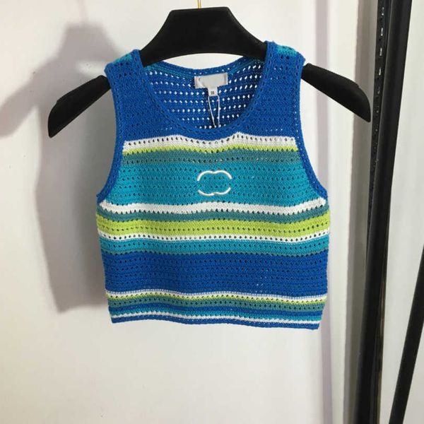 23ss tank womens tanks camis womens designer clothing vest camis small fragrance against color striped hollowed out embroidery knitted vest, White
23ss tank womens tanks camis womens designer clothing vest camis small fragrance against color striped hollowed out embroidery knitted vest, White