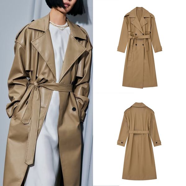 women's trench coats pb za spring women's fashion chic doublebreasted belt trim temperament faux leather windbreaker 1255816 23042, Tan;black
women's trench coats pb za spring women's fashion chic doublebreasted belt trim temperament faux leather windbreaker 1255816 23042, Tan;black