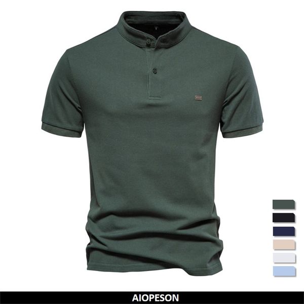 men s polos aiopeson 100 cotton solid color casual stand collar short sleeve for men male summer 230421, White;black
men s polos aiopeson 100 cotton solid color casual stand collar short sleeve for men male summer 230421, White;black