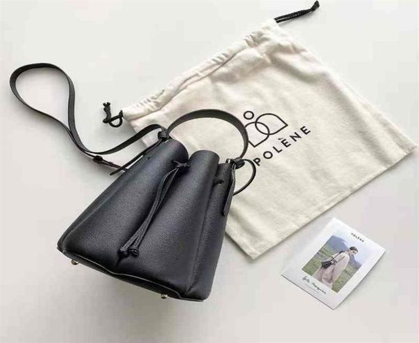 polene french niche bucket bag 8 series leather women039s bag petal218g1862928