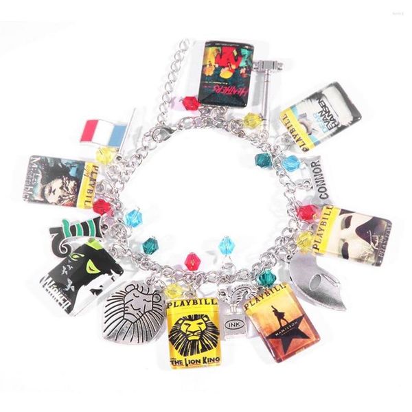 link bracelets broadway musicals charm bracelet 14 pendants multiple bangles for women men jewelry250h, Black
link bracelets broadway musicals charm bracelet 14 pendants multiple bangles for women men jewelry250h, Black