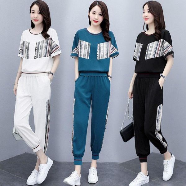 pants sweat suits for women two set 2022 spring and summer new fashion casual korean clothes short sleeve pants women's tracksuit, White
pants sweat suits for women two set 2022 spring and summer new fashion casual korean clothes short sleeve pants women's tracksuit, White