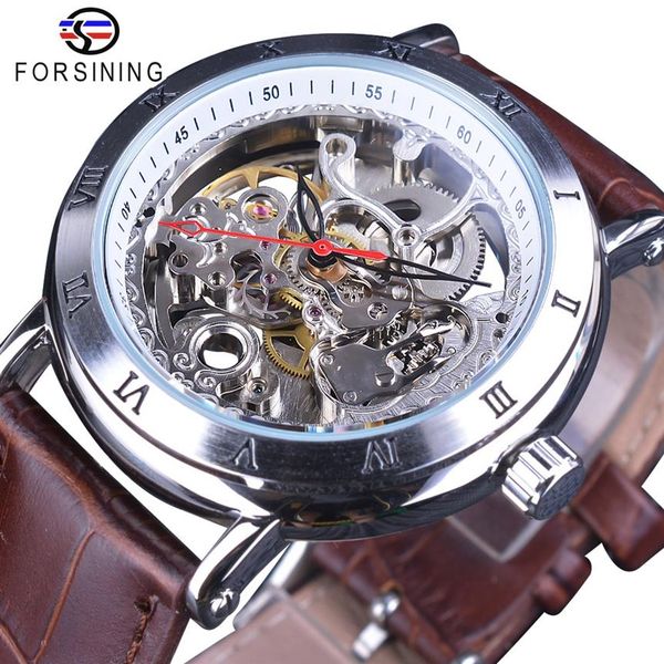 forsining waterproof gear flower movement transparent leather clock men skeleton automatic mechanical watches brand luxury239t, Slivery;brown
forsining waterproof gear flower movement transparent leather clock men skeleton automatic mechanical watches brand luxury239t, Slivery;brown