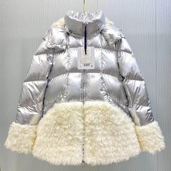 parkas luxury shine sliver waterproof down coat women winter hooded fur patchwork duck down fluffy jacket femme puffer jacket zn56, Black
parkas luxury shine sliver waterproof down coat women winter hooded fur patchwork duck down fluffy jacket femme puffer jacket zn56, Black