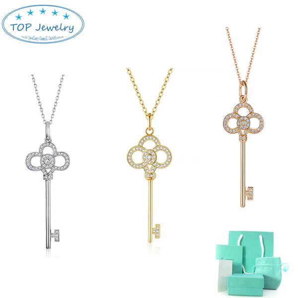 initial designer luxury key pendant necklaces women chain original design fashion brand jewelry couple holiday gifts with gift box, Silver
initial designer luxury key pendant necklaces women chain original design fashion brand jewelry couple holiday gifts with gift box, Silver