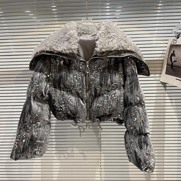 leather winter new women sailor collar sequin velvet short cotton parkas coat casual female warm cottonpadded outerwear mujeres abrigos, Black
leather winter new women sailor collar sequin velvet short cotton parkas coat casual female warm cottonpadded outerwear mujeres abrigos, Black
