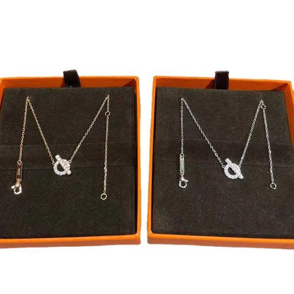 designer herms's new kangkang bag kelly necklace women's 18k rose gold high edition pig nose full diamond ot pendant clavicle chai, Black
designer herms's new kangkang bag kelly necklace women's 18k rose gold high edition pig nose full diamond ot pendant clavicle chai, Black