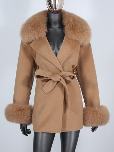 fur bluenessfair 2022 real fur coat winter jacket women natural fox fur collar cuffs belt cashmere wool blends outerwear streetwear, Black
fur bluenessfair 2022 real fur coat winter jacket women natural fox fur collar cuffs belt cashmere wool blends outerwear streetwear, Black