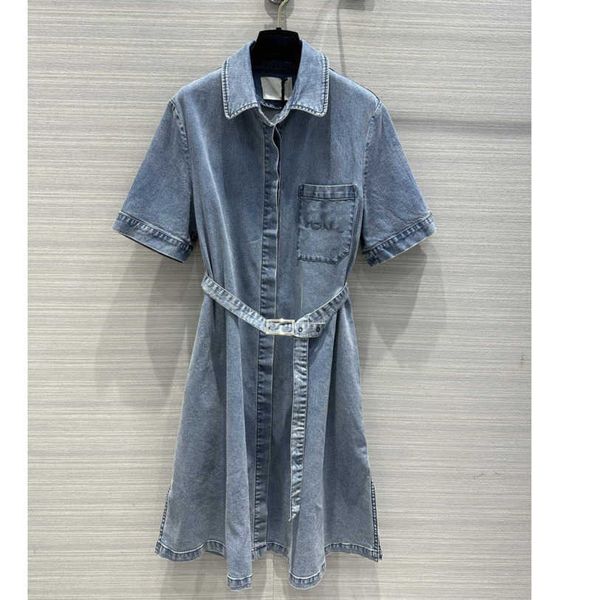 23ss womens designer clothing summer dresses women dress vintage wash water denim shirt short sleeve dress womens clothing a1, Black;gray
23ss womens designer clothing summer dresses women dress vintage wash water denim shirt short sleeve dress womens clothing a1, Black;gray